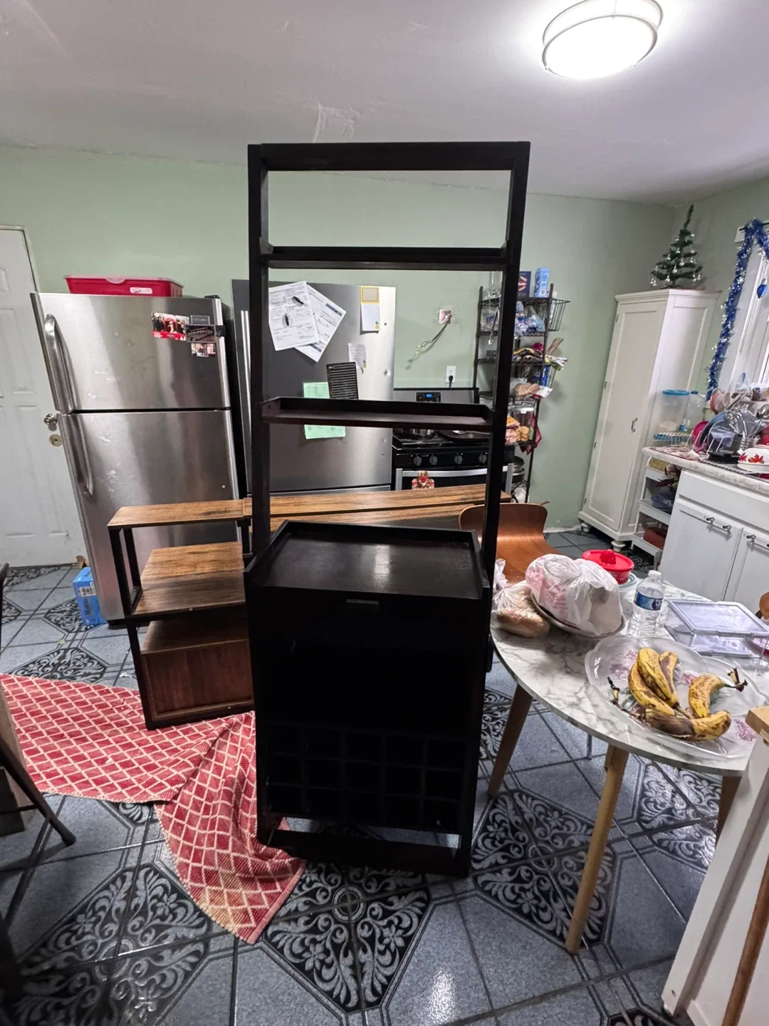 Dark Brown Wooden Shelving Unit