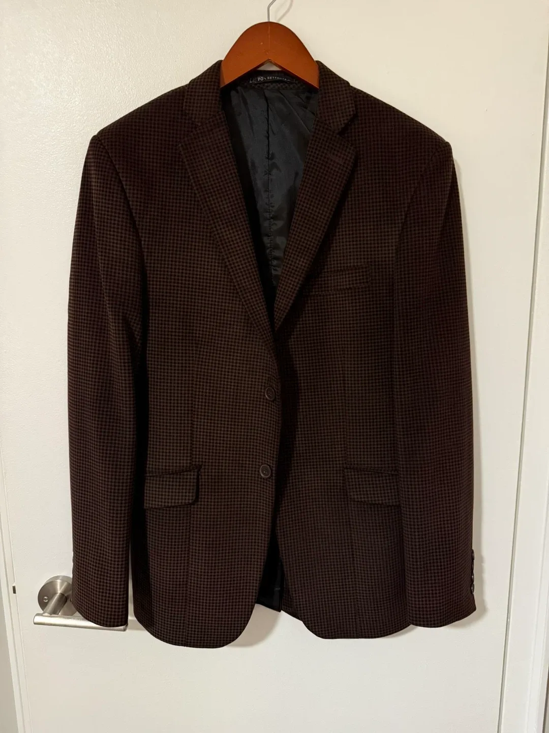 👔 Brown Velvet Blazer, Size 36