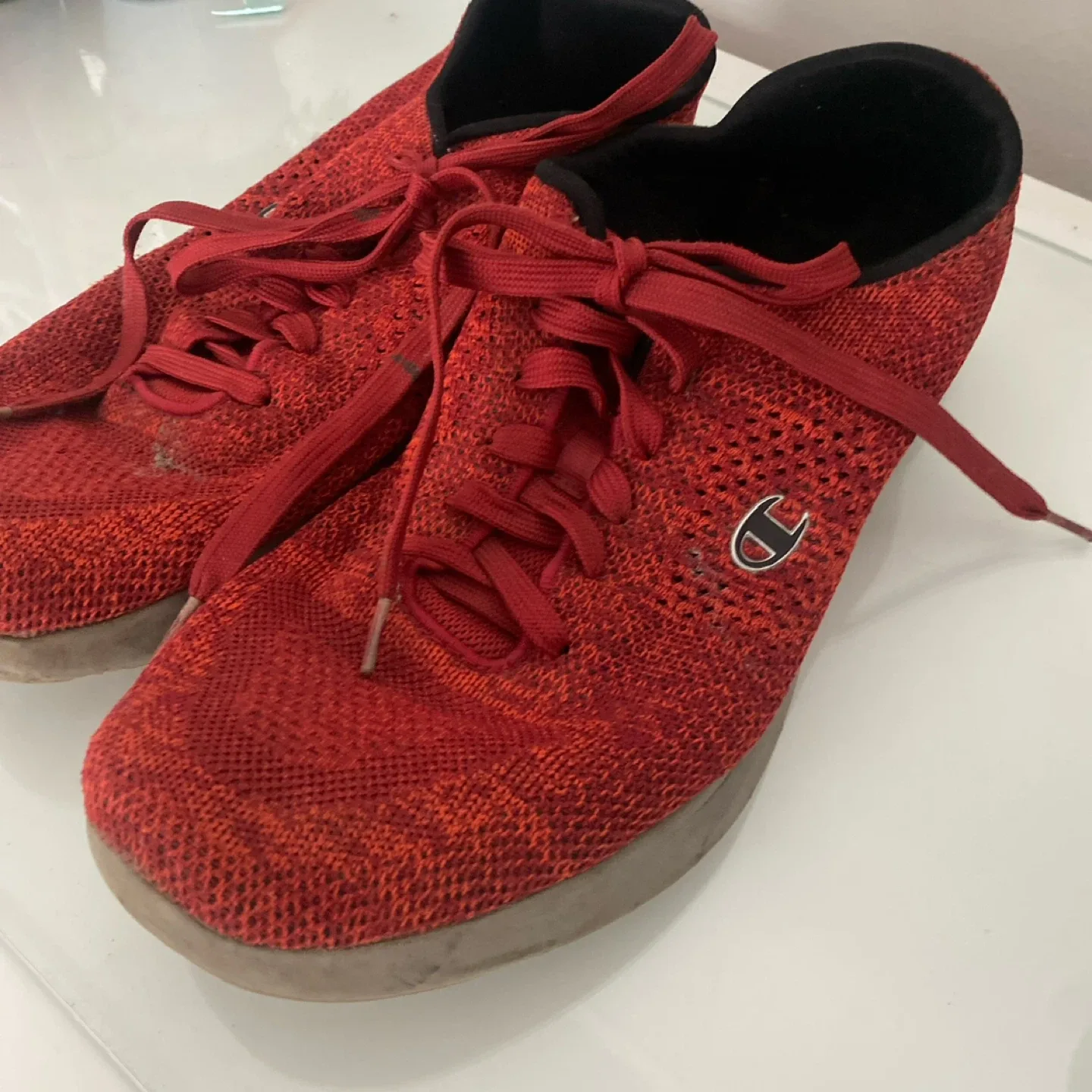 Champion Red Knit Sneakers image indicator(2)