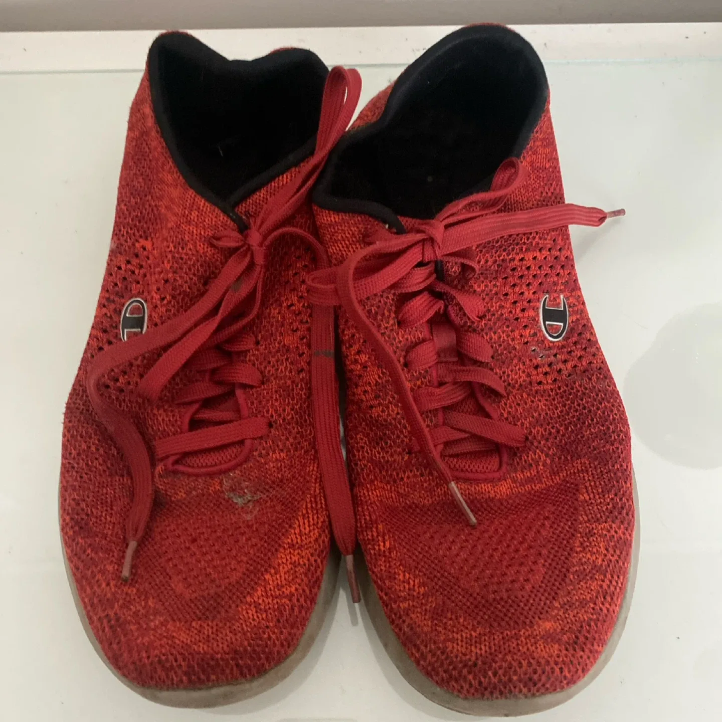 Champion Red Knit Sneakers