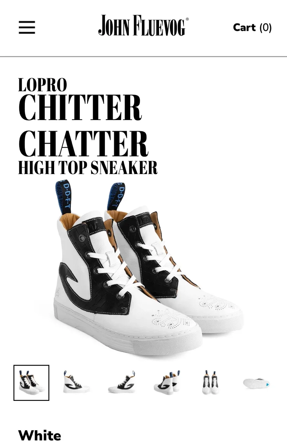 NEW John Fluevog "Chitter Chatter" LoPro Hightop Sneakers  Sz 11