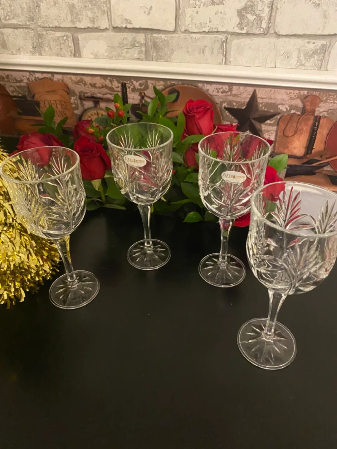 Fifth Avenue 24% Crystal Wine/Water Goblets! (Set of 4) image indicator(6)