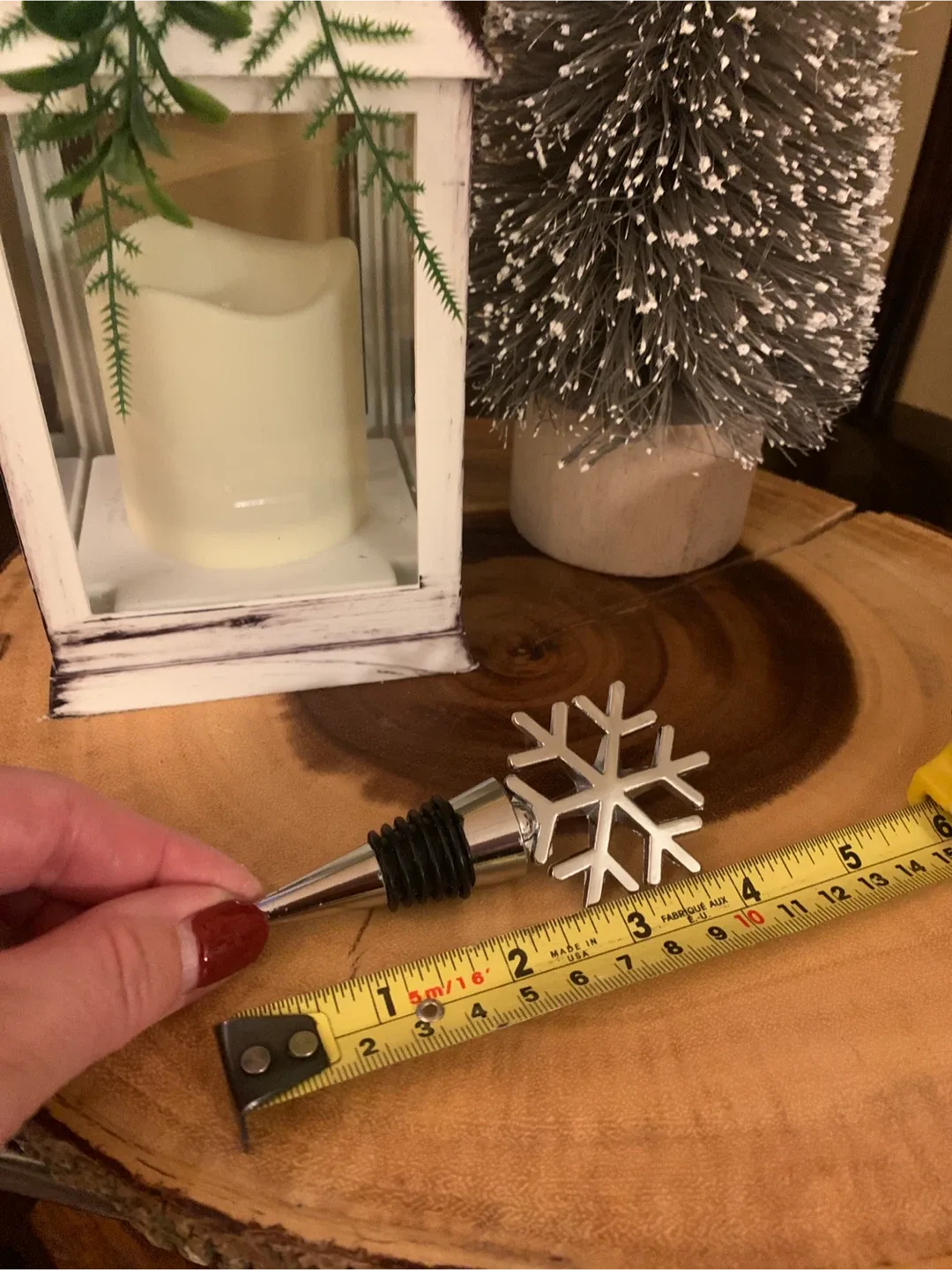 Snowflake Wine Bottle Stopper #Cleanout image indicator(5)
