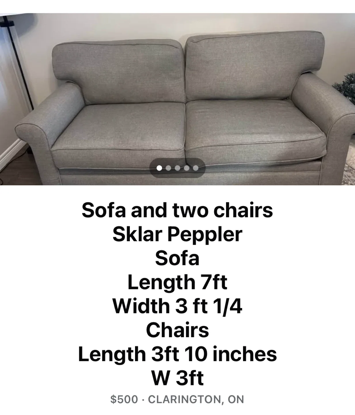 Sklar Peppler Sofa & Chair Set