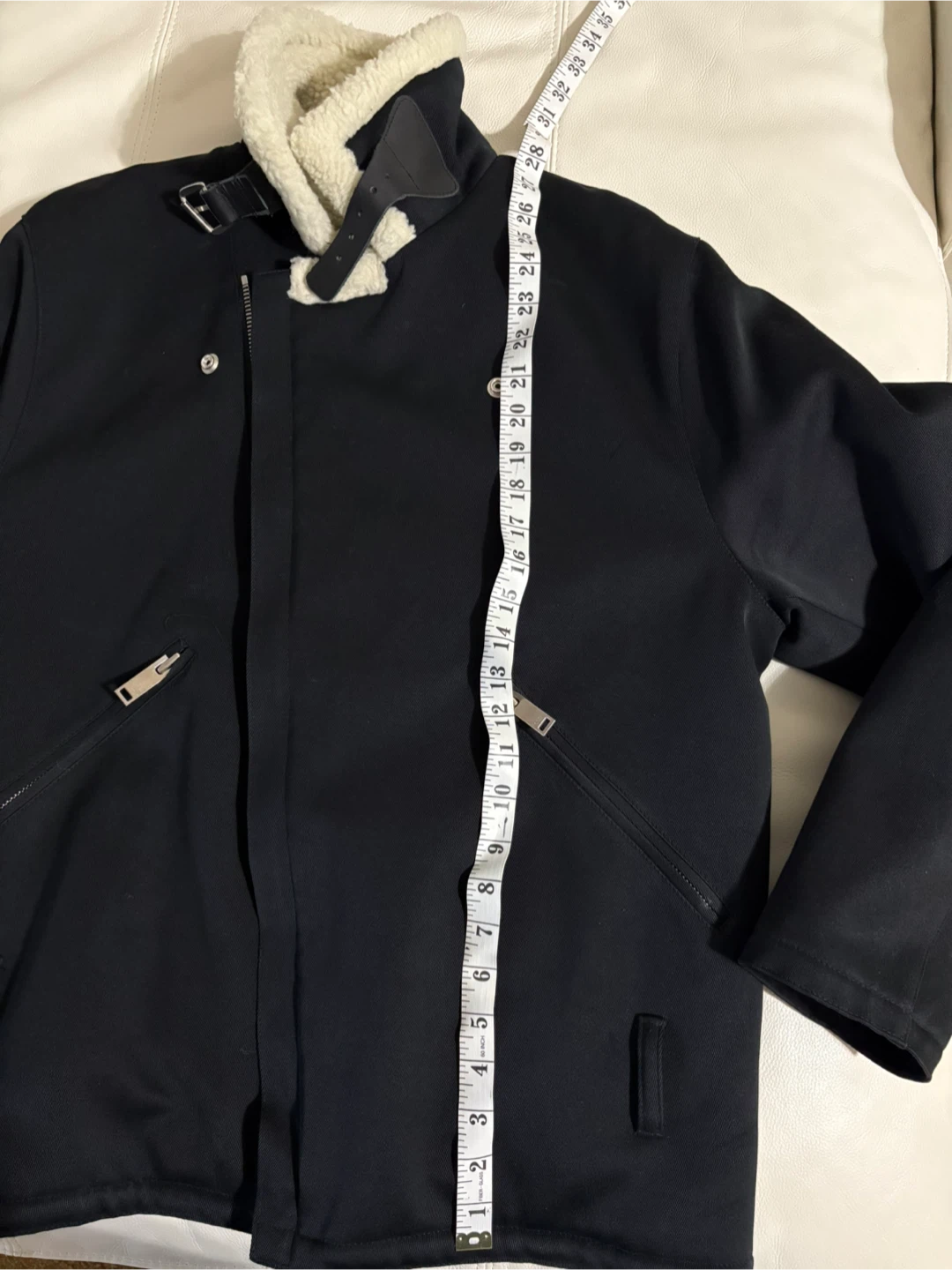 Sandro Paris Aviator Style Shearling Jacket - photo 5