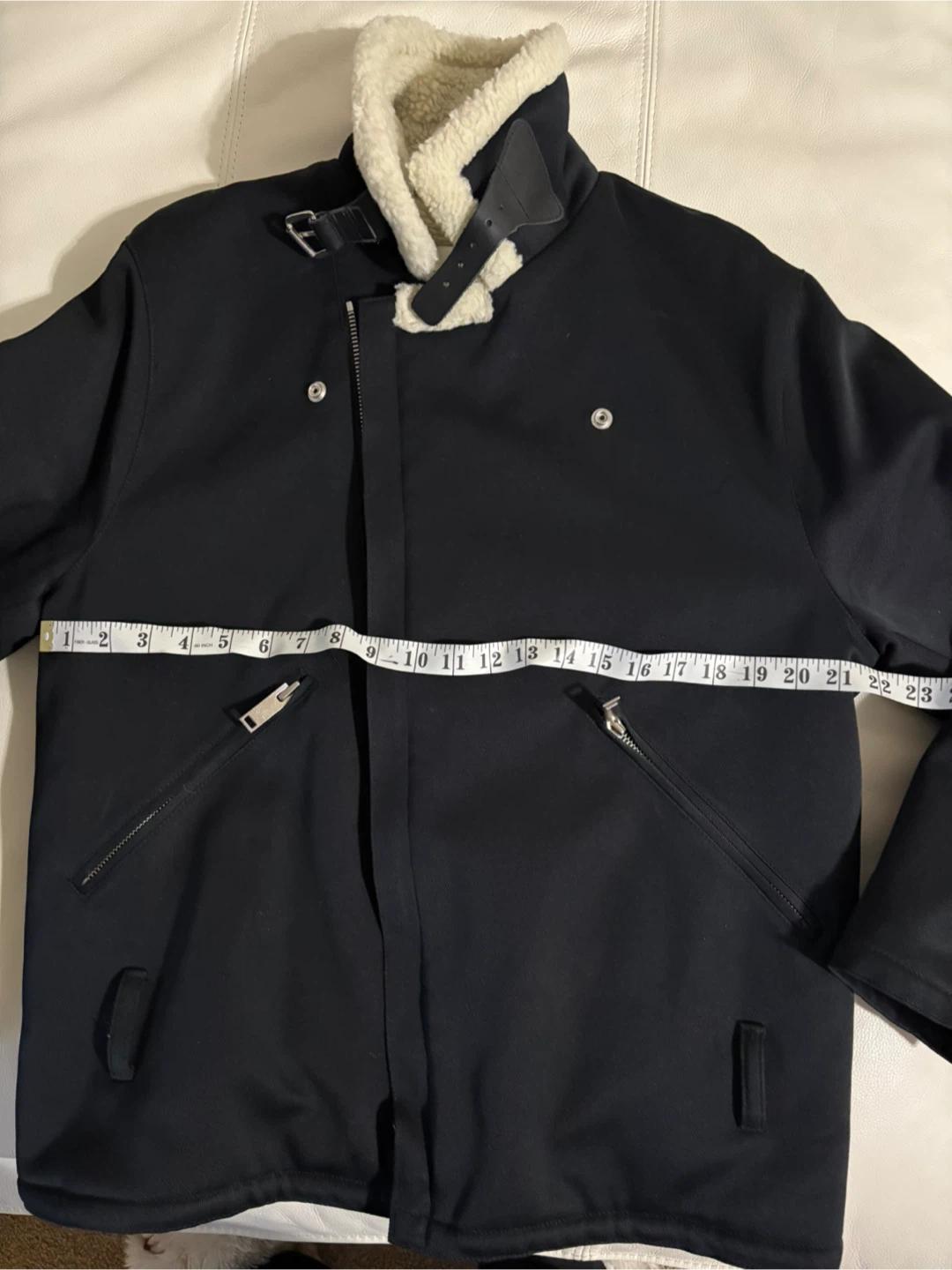 Sandro Paris Aviator Style Shearling Jacket - photo 4