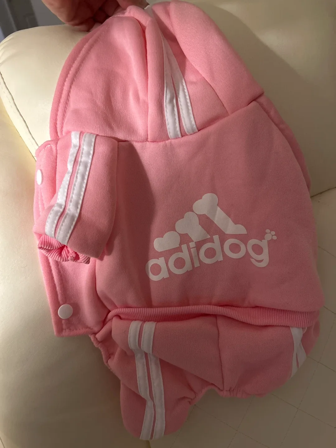 Adidog Pink Dog Hoodie size medium image indicator(4)