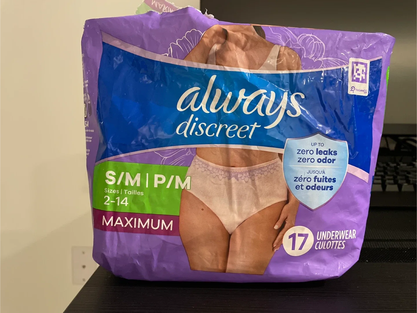 Always Discreet Underwear, Size S/M (2-14)