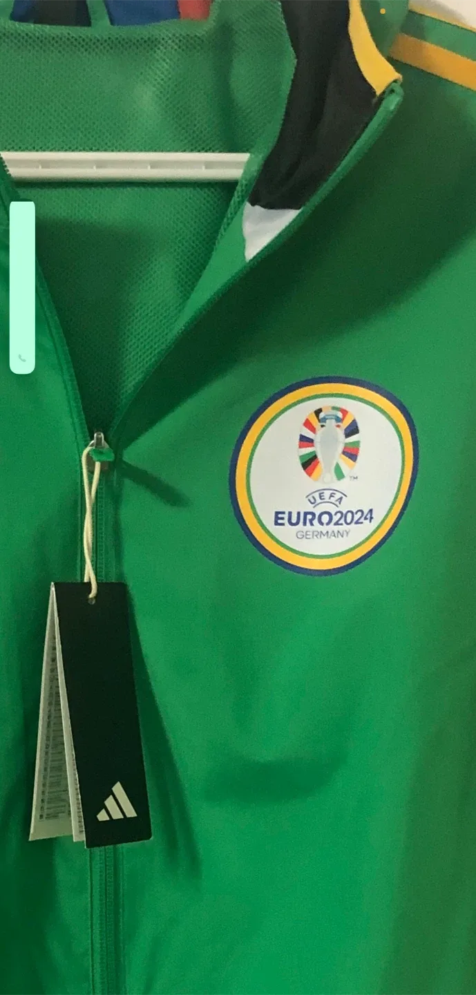 NEW Adidas EURO 2024 Green Jacket with hoodie image indicator(2)