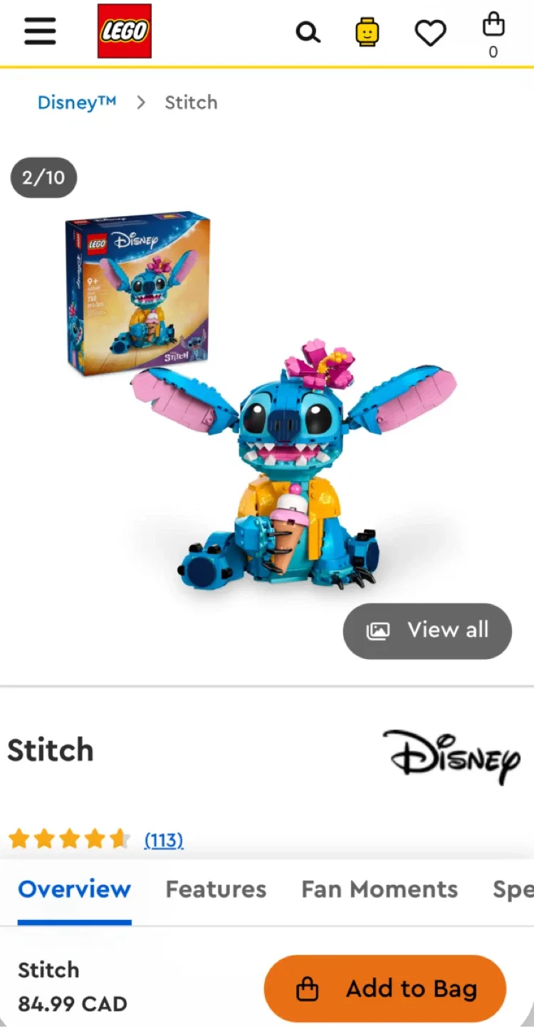LEGO Disney Stitch - New!