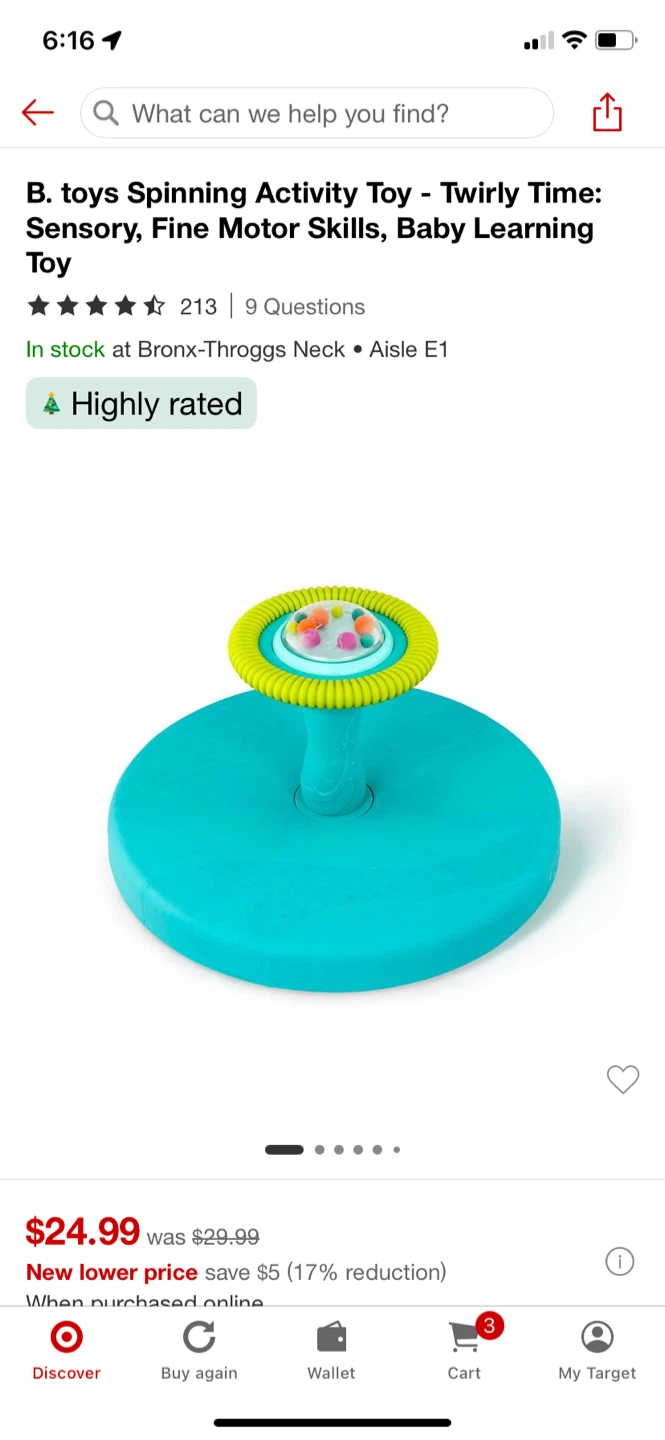 B. toys Twirly Time Spinning Activity Toy - photo 2
