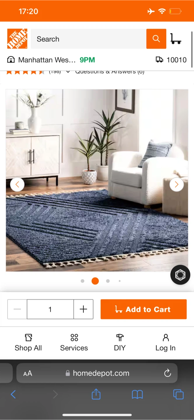 Manhattan West Navy Area Rug (Moving Out) - photo 4