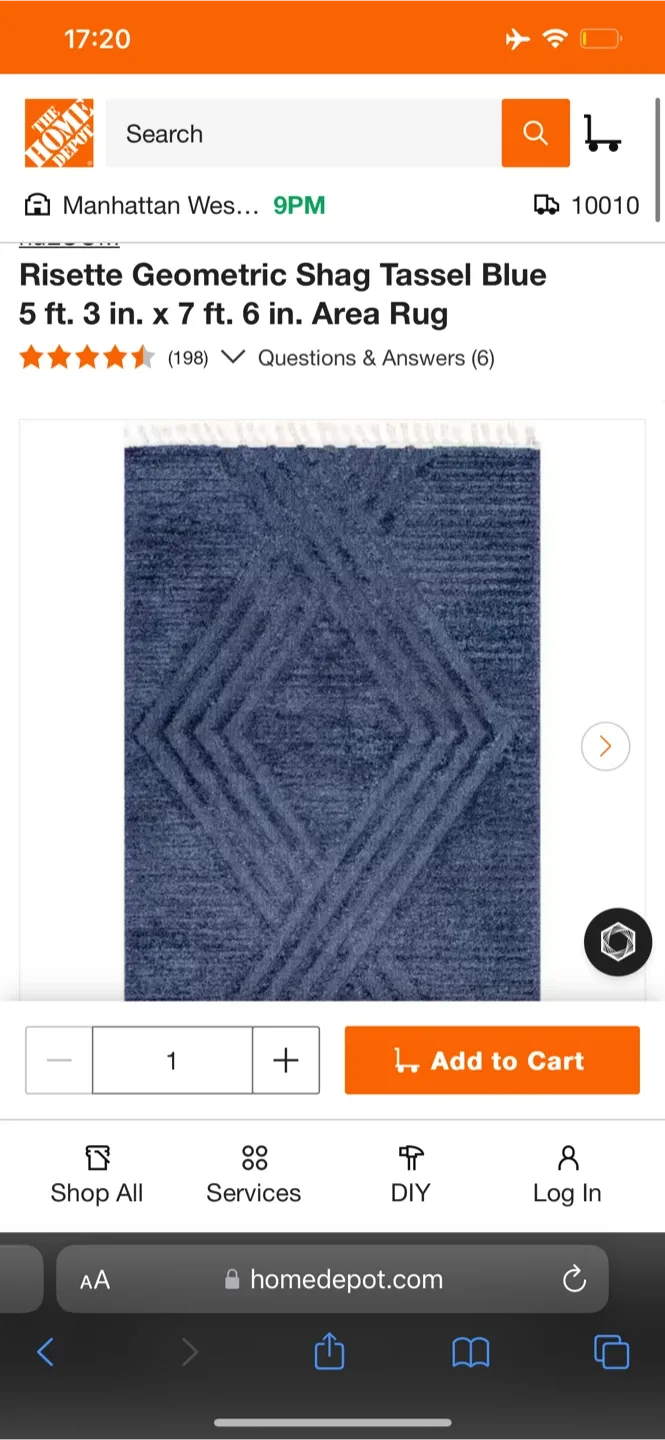 Manhattan West Navy Area Rug( Moving Out) image indicator(9)