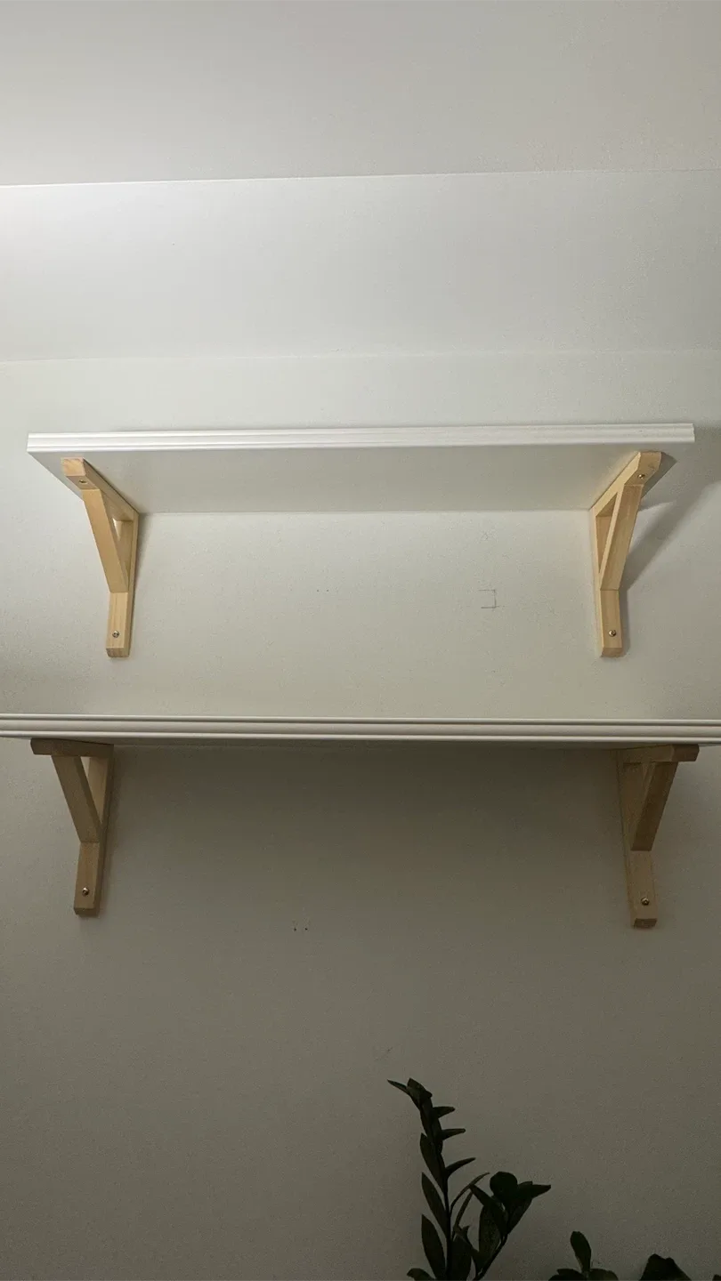 3 White Wall Shelves