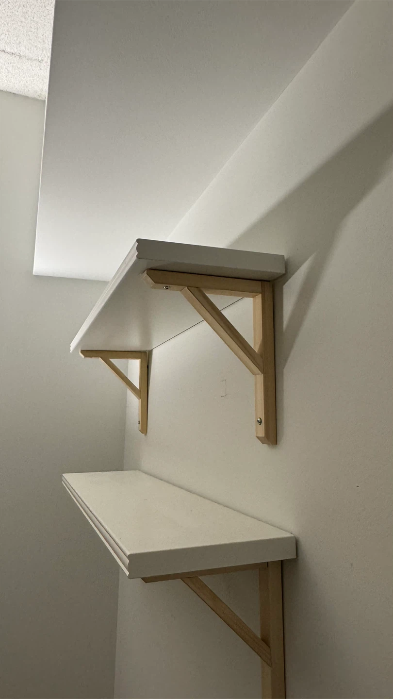 3 White Wall Shelves - photo 3