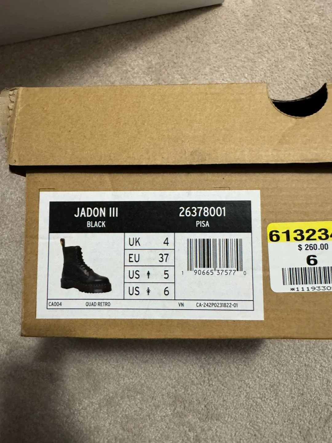 Dr. Martens Jadon III Black Boots - US 6 (Like New) image indicator(3)