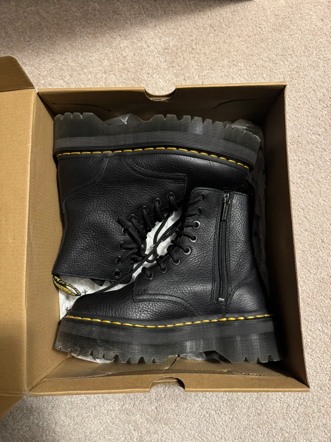 Dr. Martens Jadon III Black Boots - US 6 (Like New)