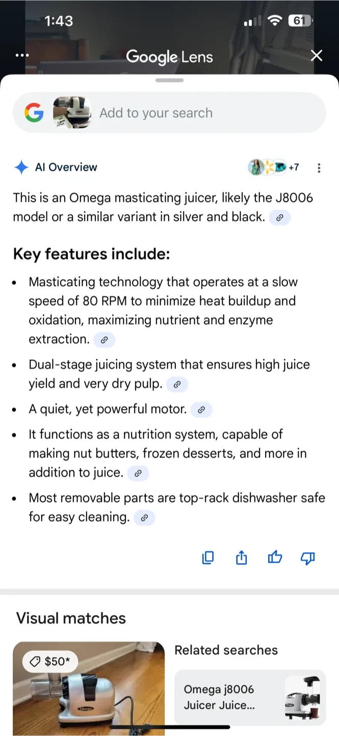 Omega J8006HDS Nutrition System Juicer image indicator(8)