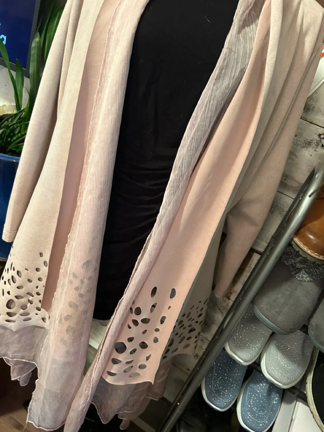 Simply Sage Beige Duster Cardigan