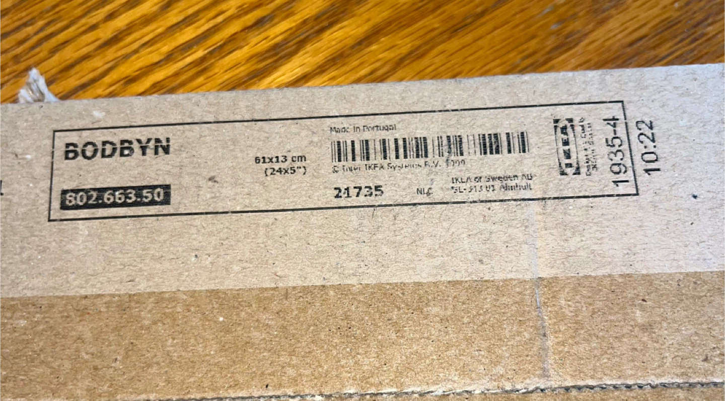 2 Ikea BODBYN Drawer front, off-white, 61x13 cm (24x5") - photo 5