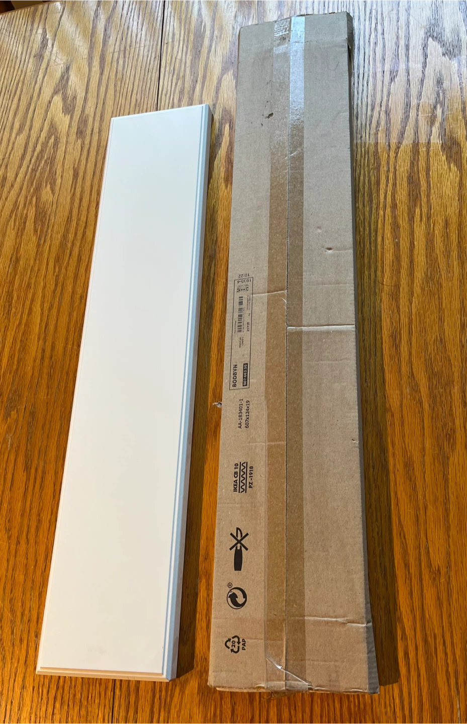 2 Ikea BODBYN Drawer front, off-white, 61x13 cm (24x5")