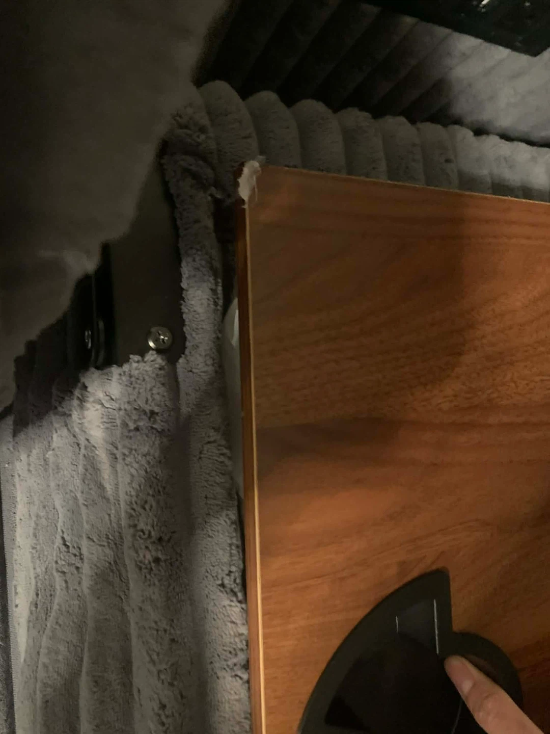 Grey Corduroy Sectional Sofa - photo 5