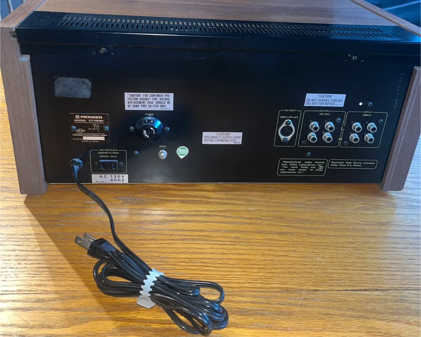 Vintage Pioneer Stereo Cassette Tape Deck CT-F9191 - AS IS image indicator(5)