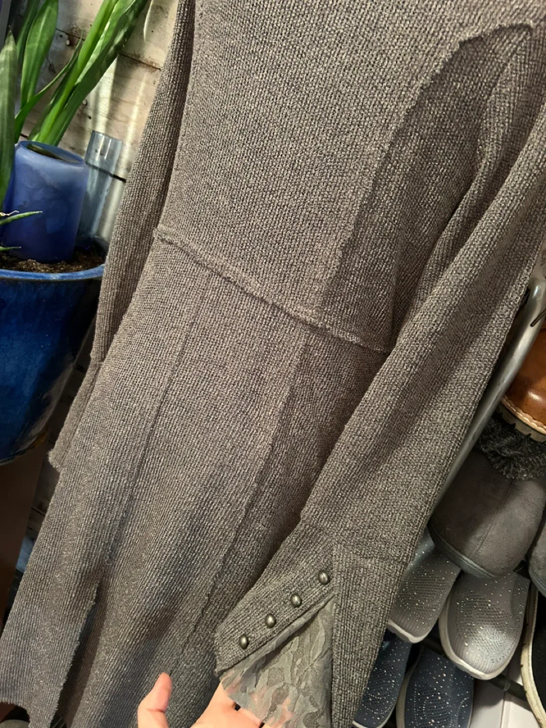 Vocal Grey Knit Coat image indicator(6)