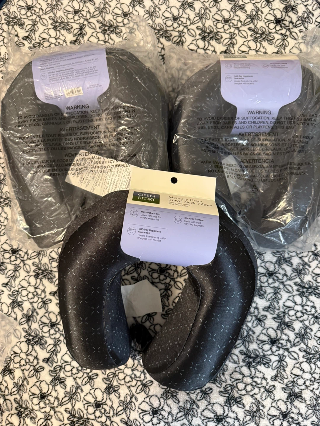 New Open Story Memory Foam Travel Neck Pillow