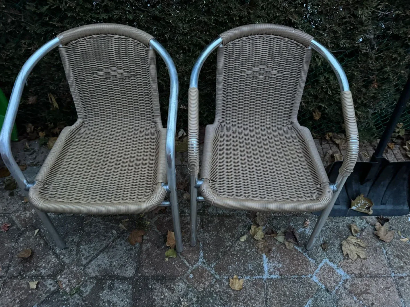 Outdoor Wicker Chairs - Set of Two