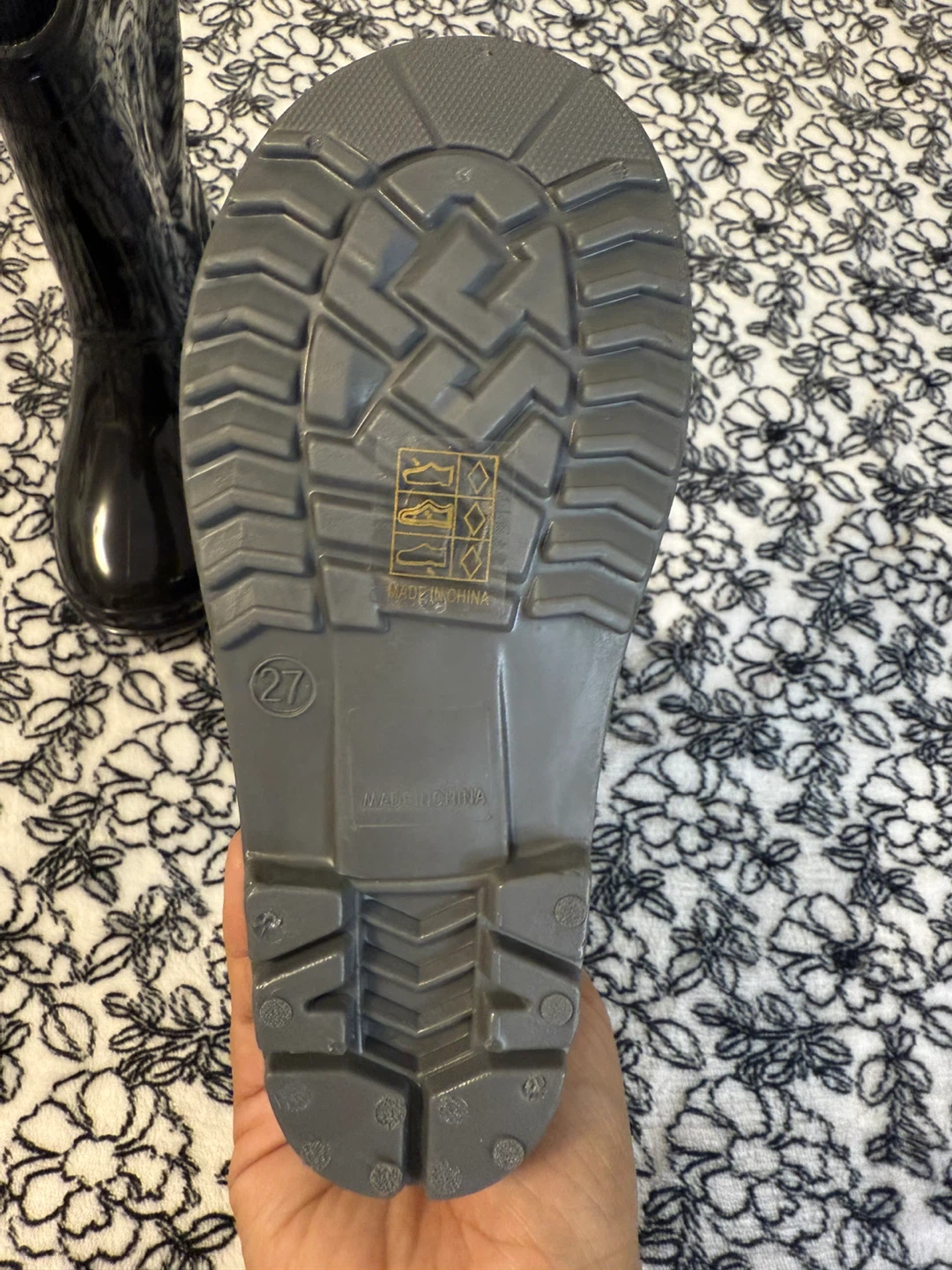 Black Rain Boots - Size 27 - photo 3