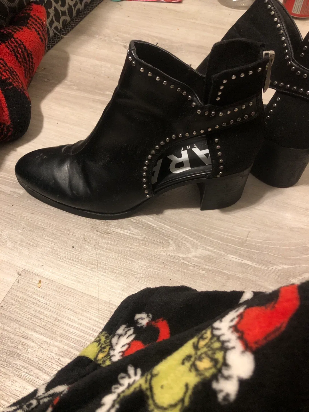 Zara Trafaluc Black Ankle Boots - Size 40