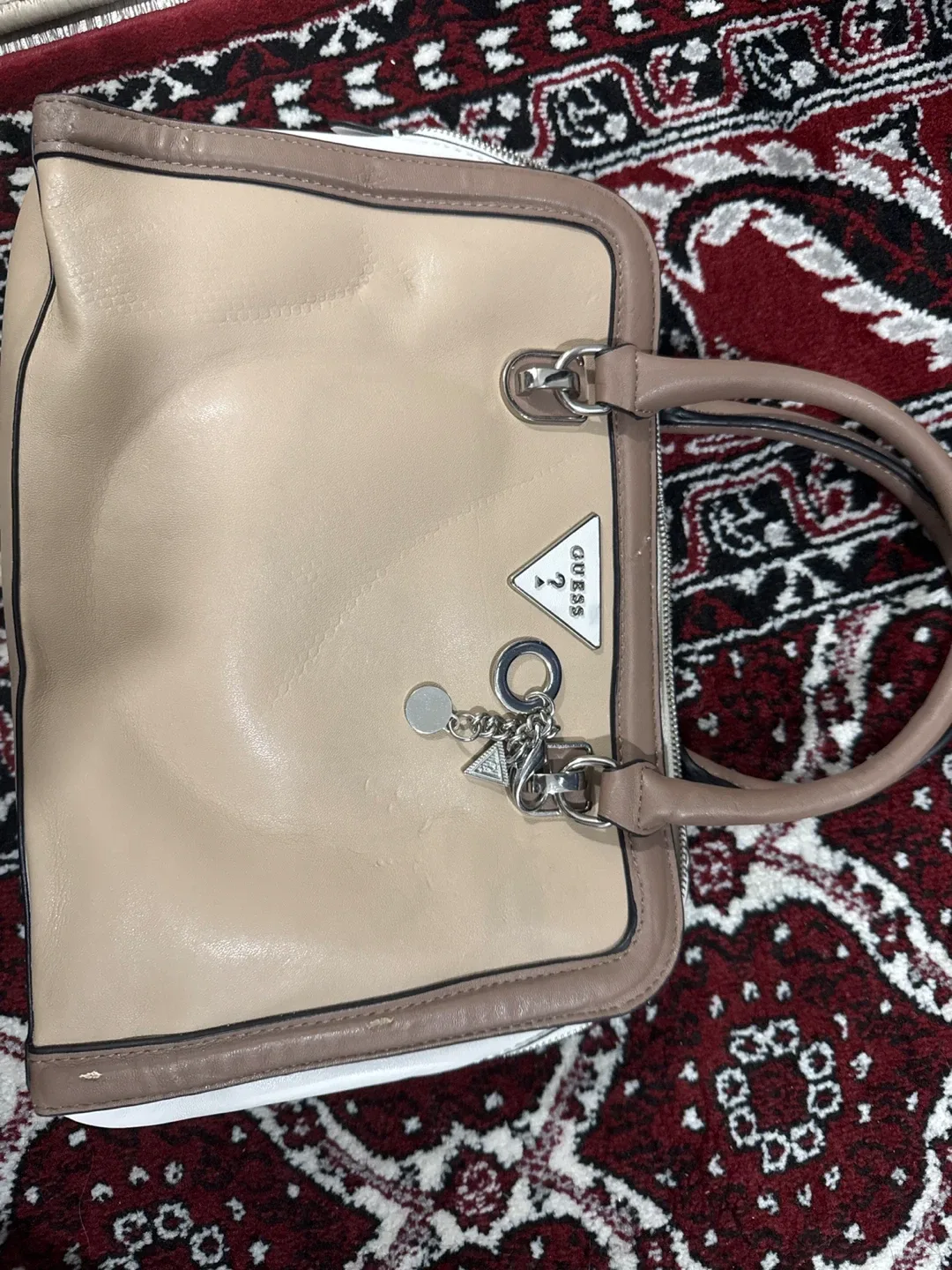 Guess Beige/White Handbag