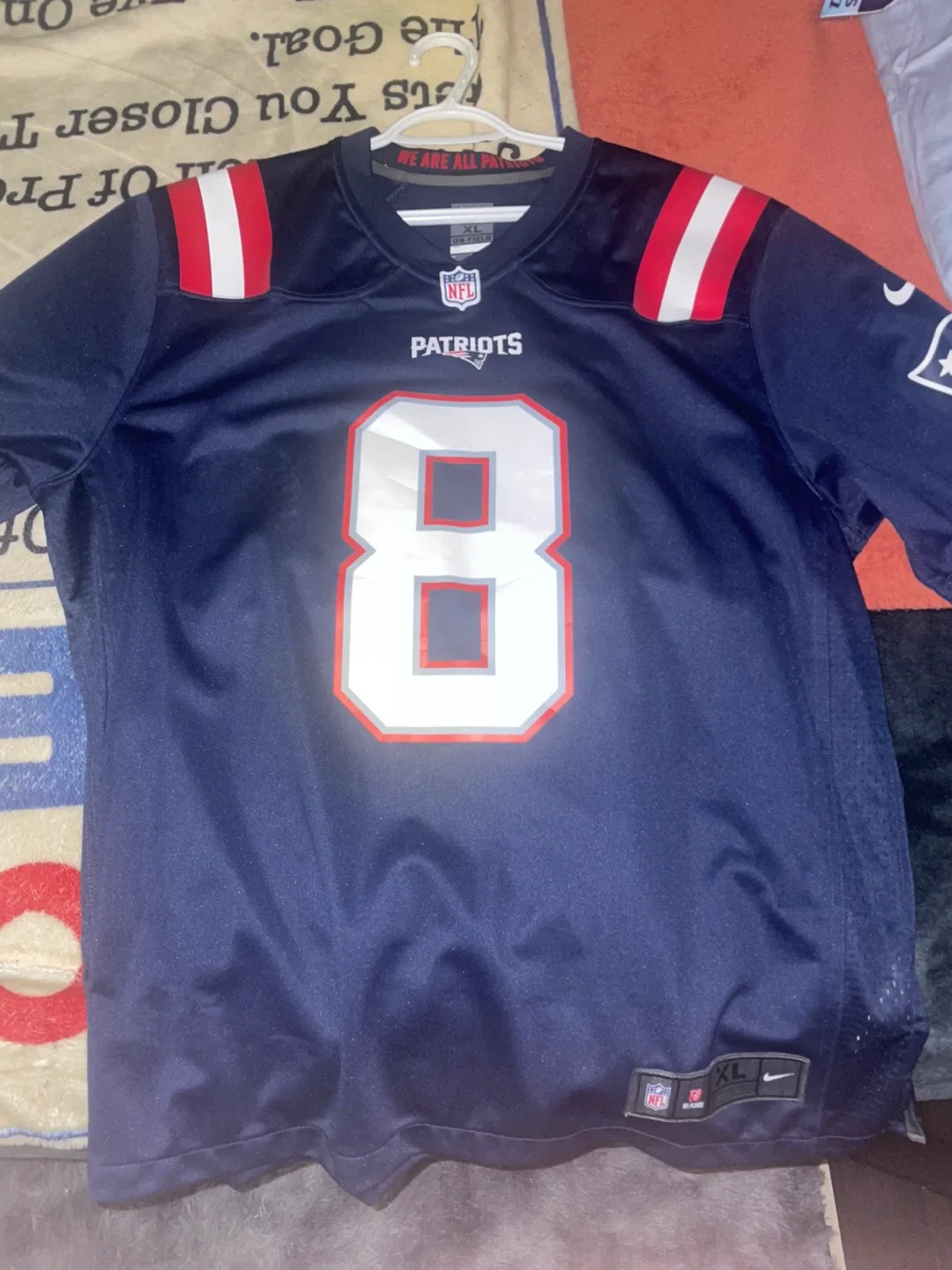 NFL Patriots Bentley #8 Jersey - XL image indicator(2)