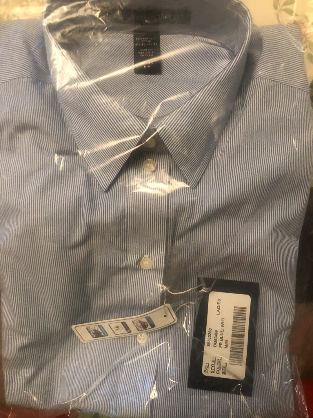 Devon & Jones Ladies' Shirt - Blue/White, M/M (New) image indicator(2)