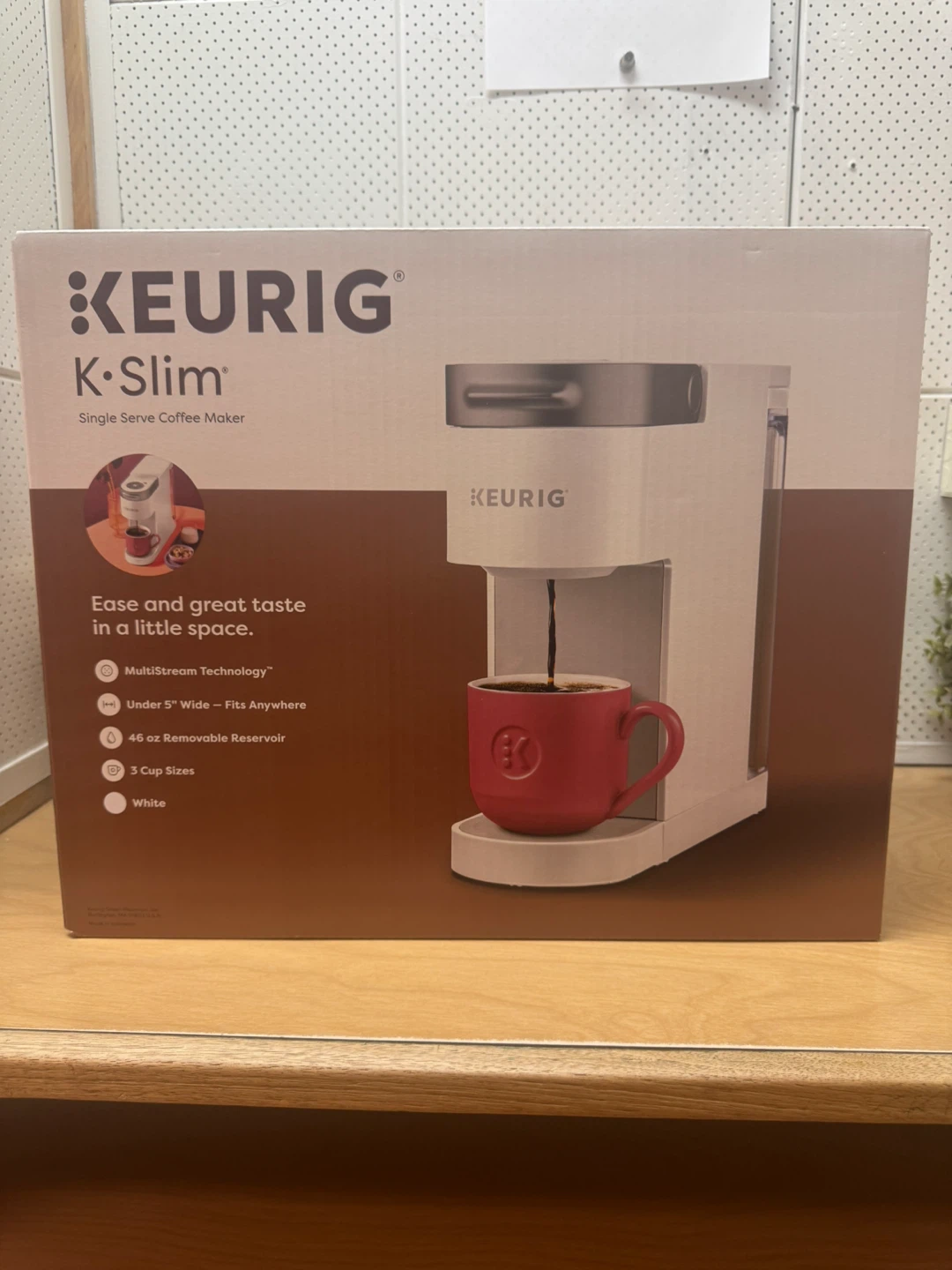 Brand new Keurig K-Slim Single Serve K-Cup Coffee Maker - White