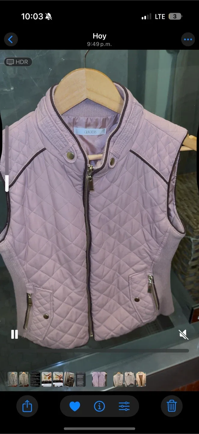 Crackers Pink Quilted Vest