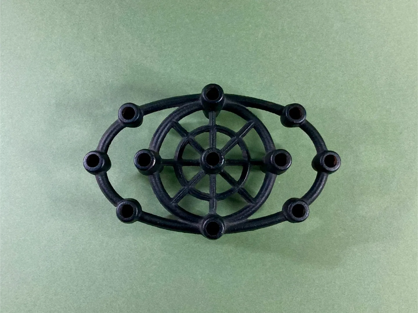 Vintage Atomic Design MCM Cast Iron Candelabra image indicator(3)