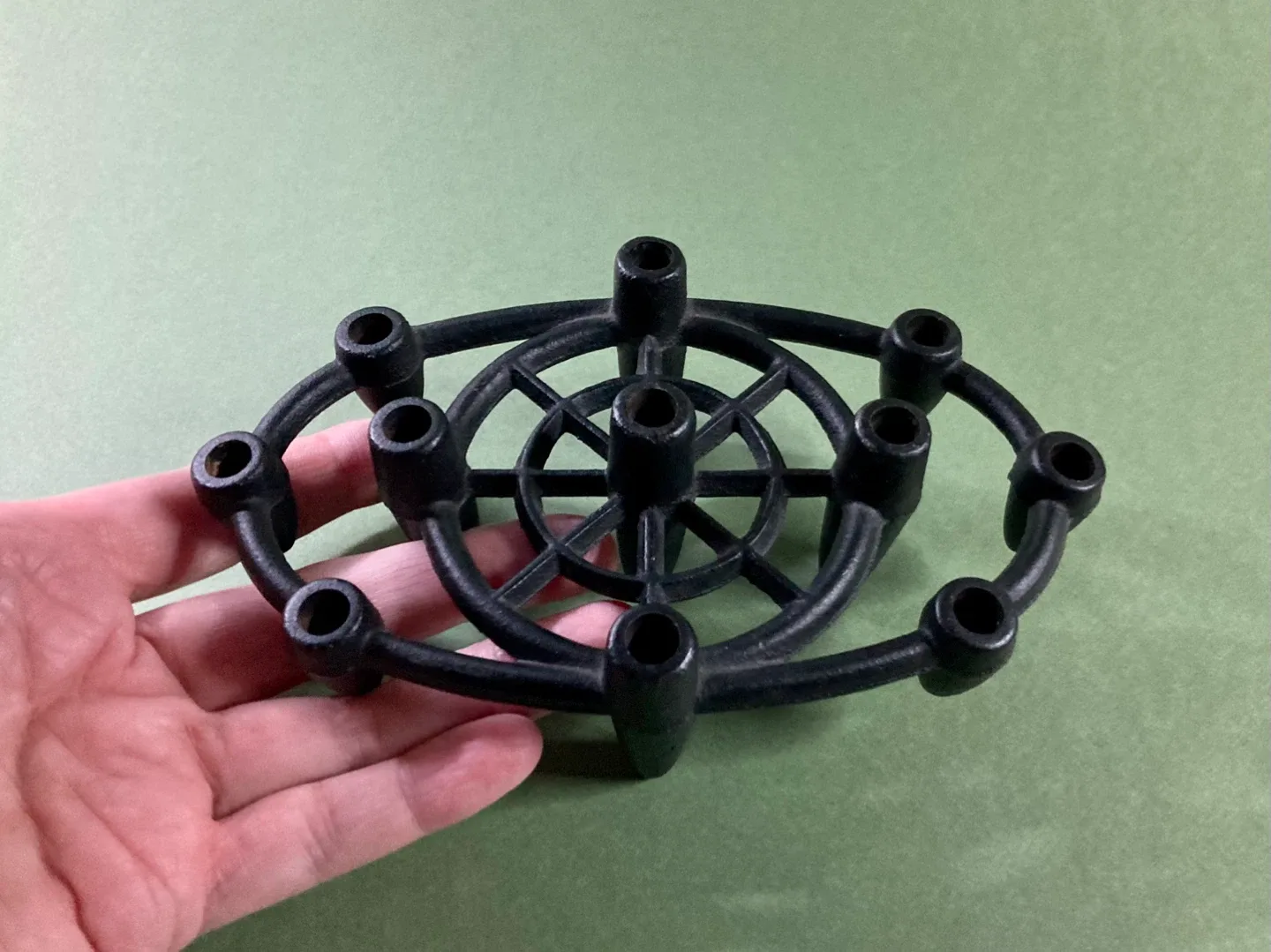 Vintage Atomic Design MCM Cast Iron Candelabra image indicator(5)