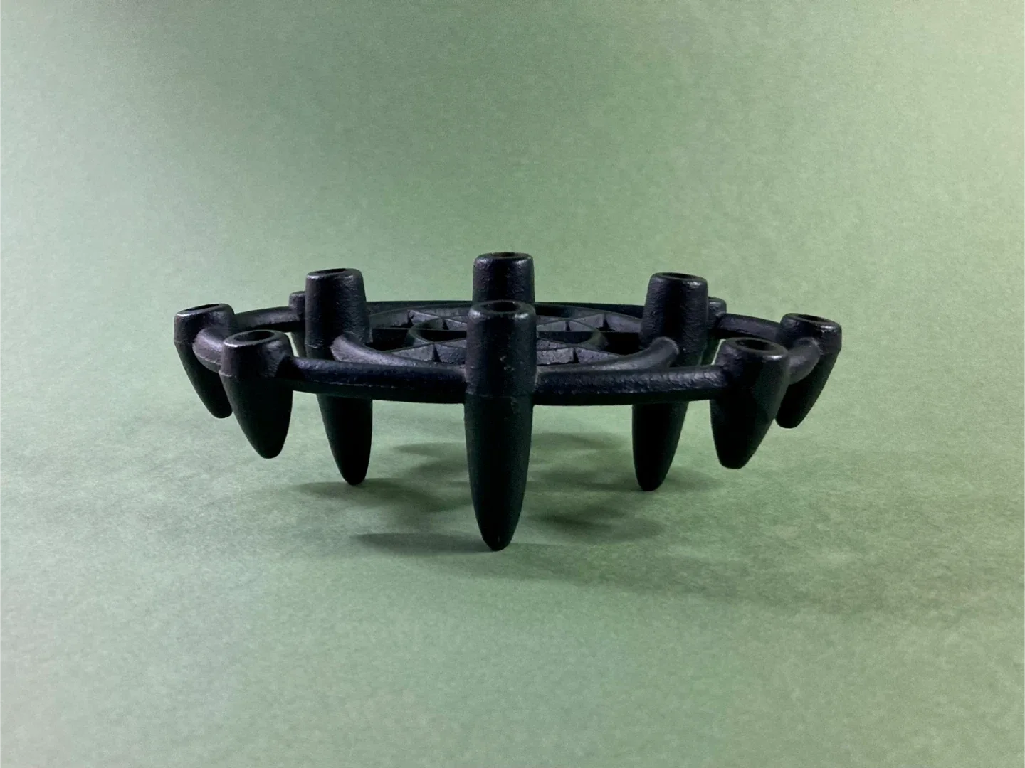 Vintage Atomic Design MCM Cast Iron Candelabra image indicator(2)