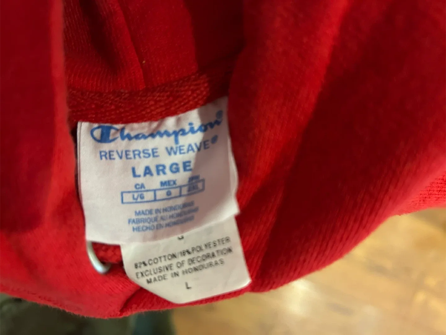 Champion Reverse Weave Hoodie - Red, Large