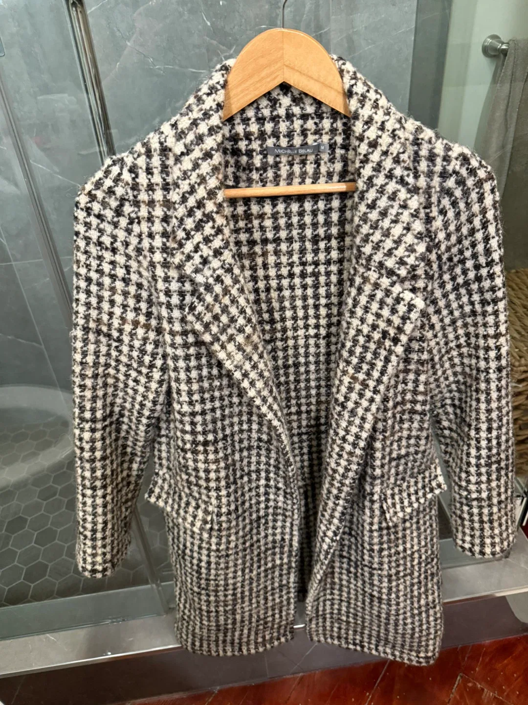 Michelle Beau Houndstooth Coat