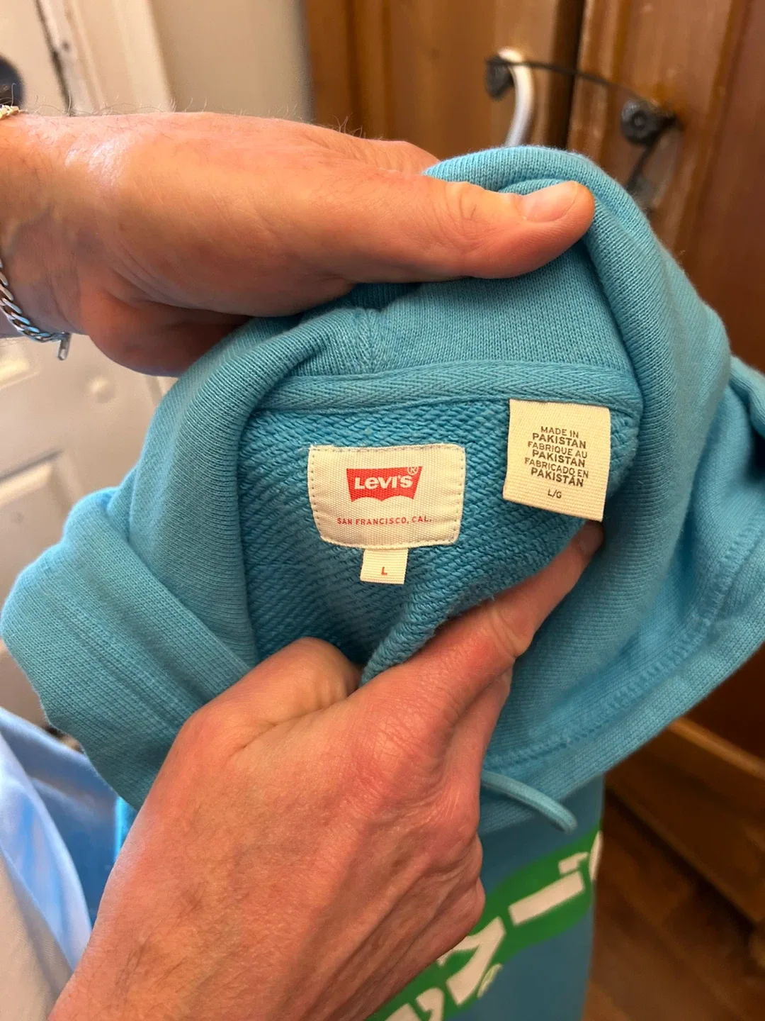 Levi's Blue Hoodie - Size Large