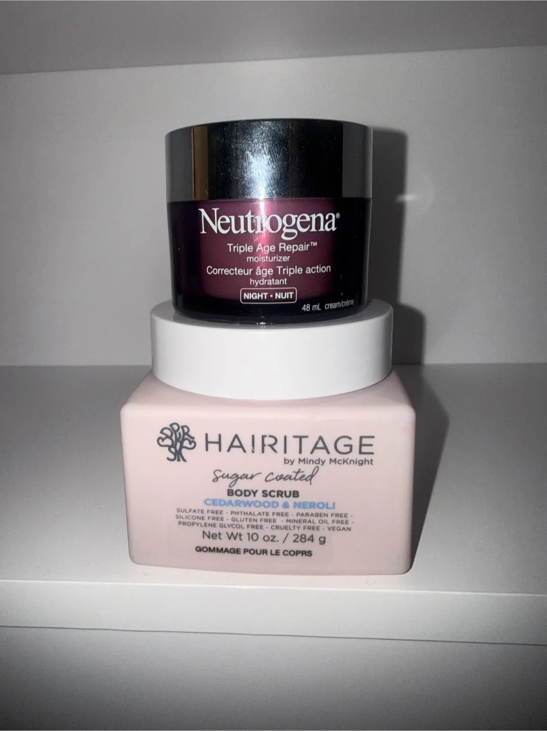 Neutrogena Triple Age Repair Moisturizer & Hairitage Body Scrub