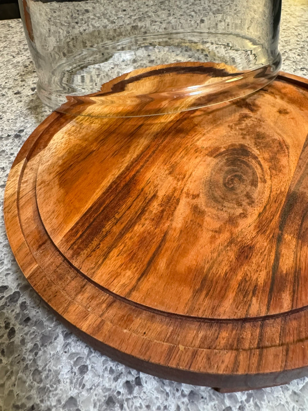 Wooden Serving Board with Glass Dome - photo 3
