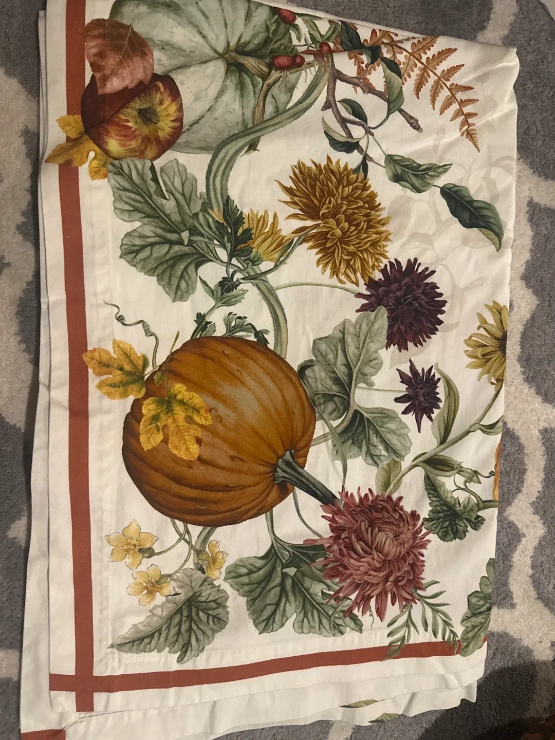 William Sonoma Fall Floral Tablecloth
