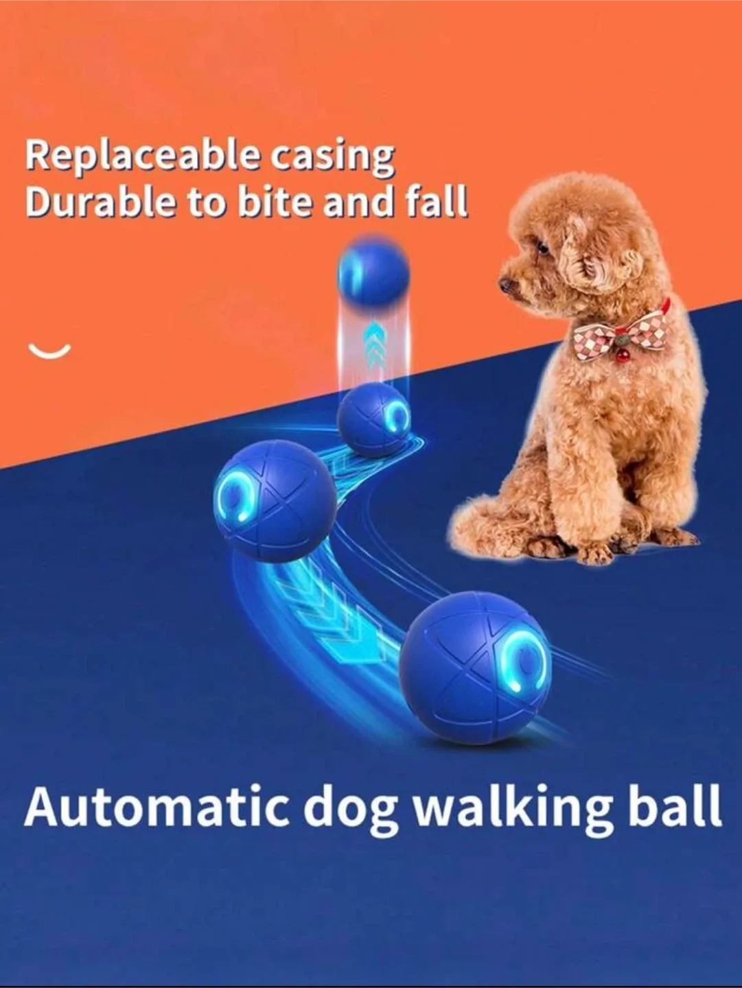 New Smart Dog Rolling Ball - Interactive Pet Toy image indicator(3)