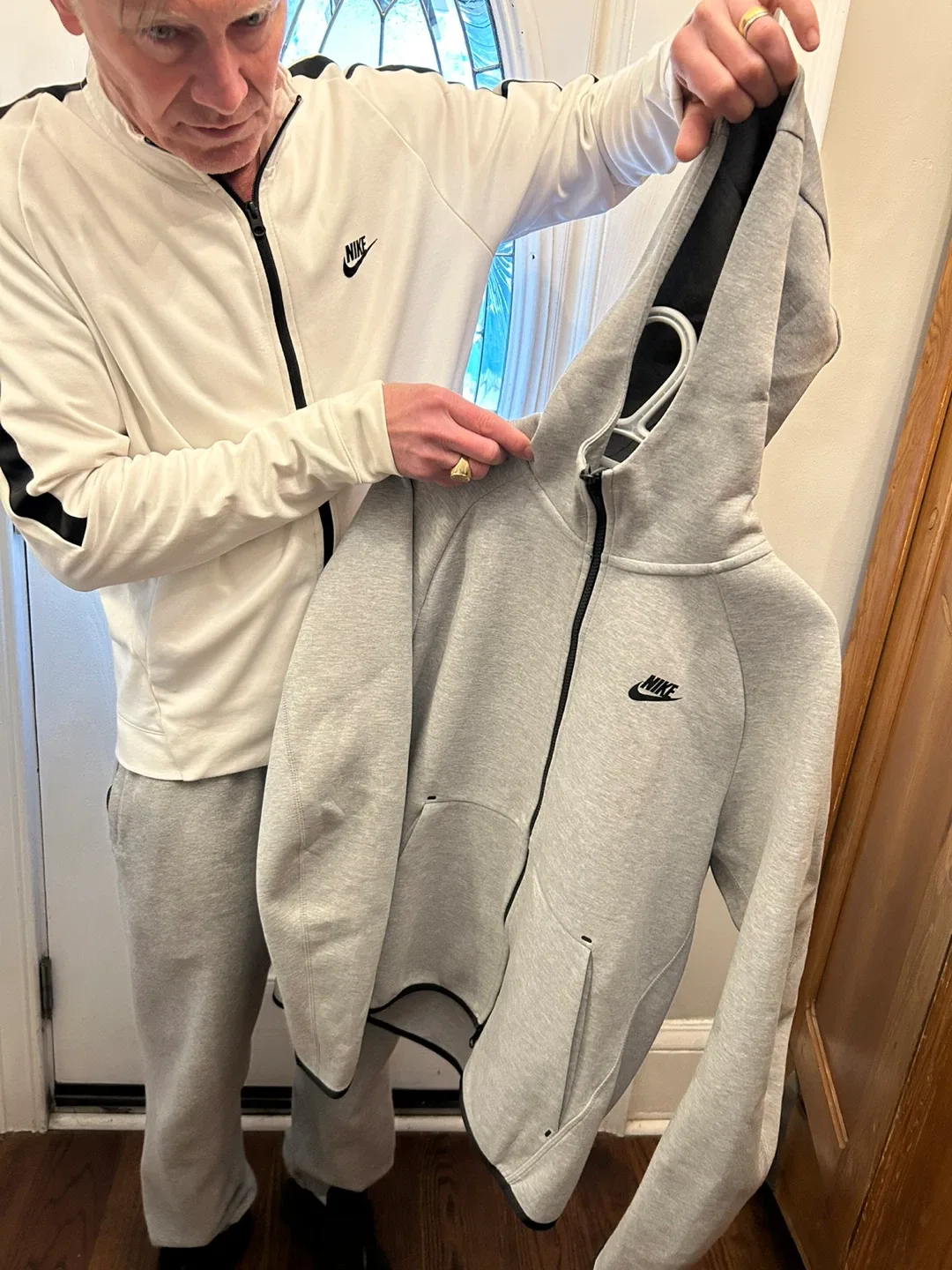 White Nike Tech Fleece