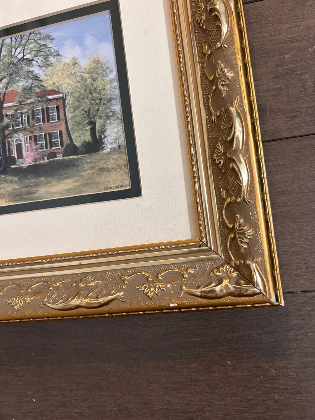Gold ornate frame. Framed Lois Todd Kentucky Home Print image indicator(6)