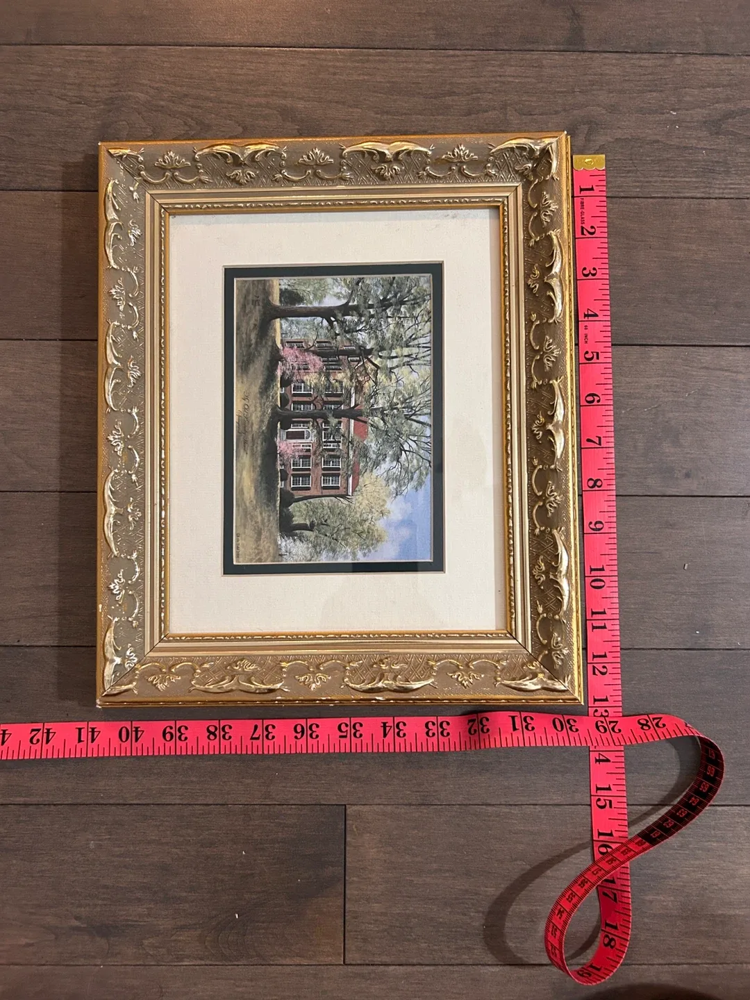 Gold ornate frame. Framed Lois Todd Kentucky Home Print